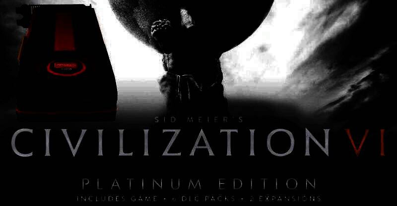 《文明6》游戏画面截图，展示地图策略界面与多个文明单位对战的场景