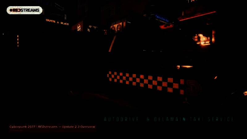 新增载具展示，一辆未来感十足的跑车在霓虹街道上疾驰而过