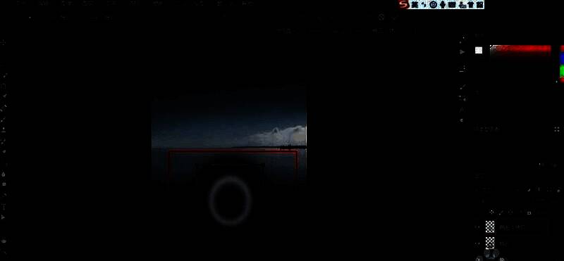 图层面板显示多个椭圆图层，尺寸逐层递减