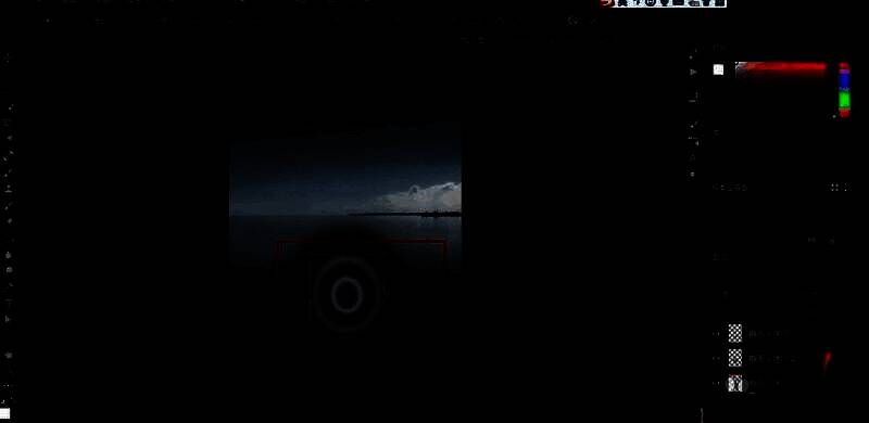 画布上显示多个同心圆波纹，呈现出立体扩散效果