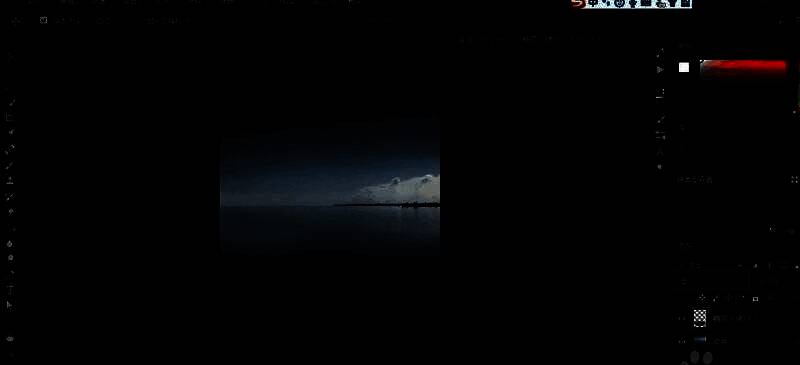 最终效果展示，画布上呈现逼真的水面波纹反射效果