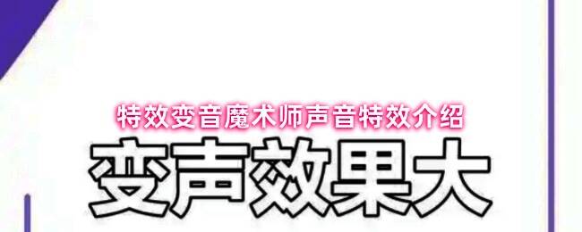 特效变音魔术师界面展示，多种变声选项排列整齐，界面简洁直观
