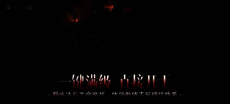 玩家一键满级，装备齐全进入战场