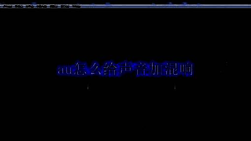 AU软件界面展示，显示音频轨道和效果面板