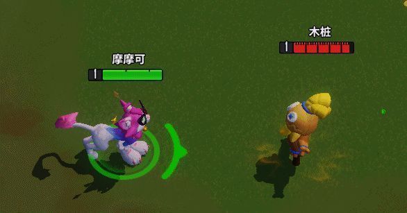 摩摩可使用变形技能，从人形变为猫形并跃起穿墙