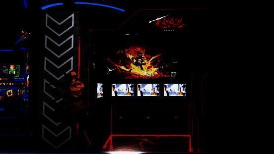 展台互动区，玩家排队领取集章卡