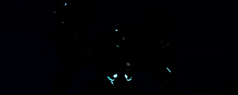 飞景机甲在战场上高速穿梭，机身流光溢彩，背景中敌人机甲正在激烈交火