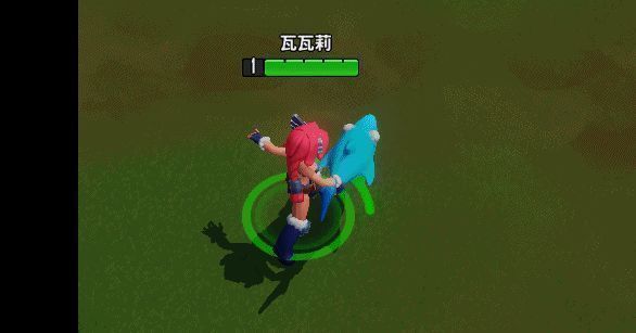 芙芙蕾操控章鱼吐泡泡，敌人被击中后表情夸张