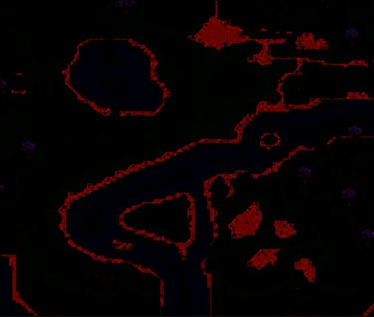 沙漠中整齐排列的树木，远处有玩家角色在照料树苗