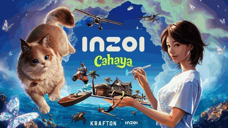 《云族裔》新DLC地图 inZOI Cahaya 宣传图，展现热带双岛风貌与生活模拟场景