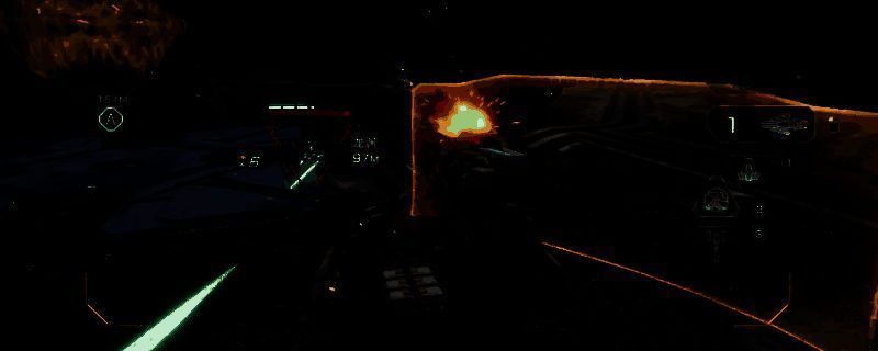 《解限机》战斗场景，角色在废墟中与敌人激烈交火，技能特效炫目