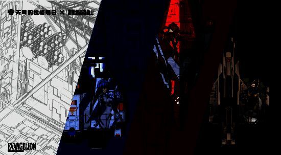 EVA联动舰船皮肤三个进化阶段对比图，特效逐级增强