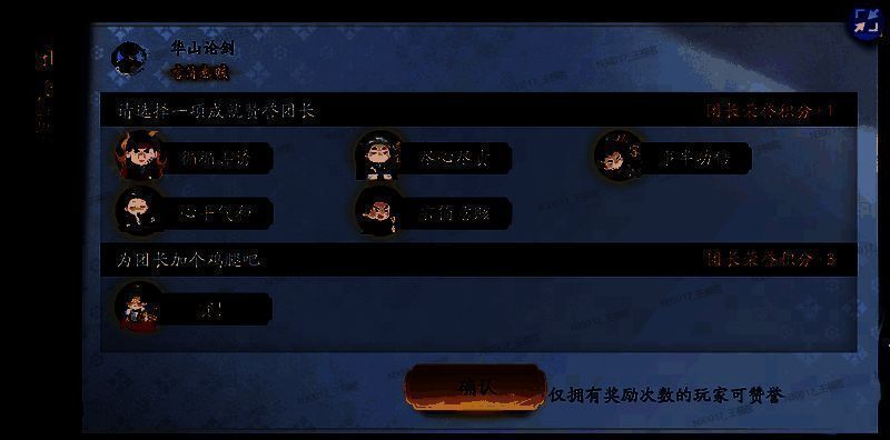 游戏中显示团长积分获取界面，界面清晰标注副本名称与积分档位