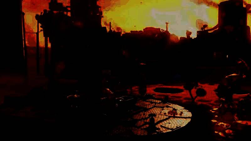 游戏角色在场景中跳跃、破坏地形，香蕉与碎片四溅