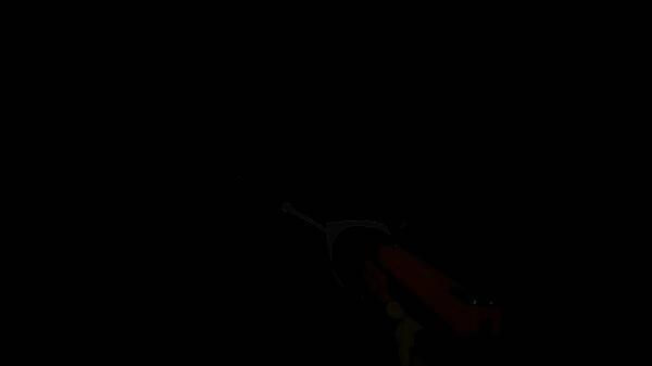 《火湖》探索画面，角色在废墟中搜寻资源