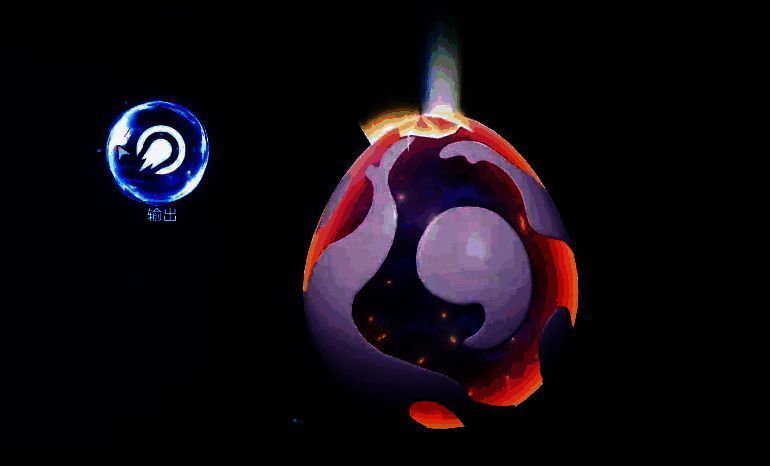 孵化界面展示，屏幕上显示一个发光的宠物蛋，周围有提示点击的图标