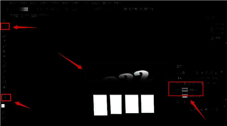为矩形区域添加黑色到透明渐变的界面操作