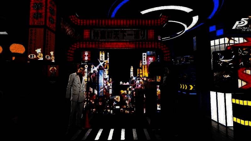 展区现场布置细节图，展示各IP专属装饰与互动装置