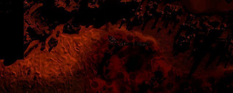 游戏初始地图截图，展示维米利乌斯峡谷西部残骸区域的地形特征