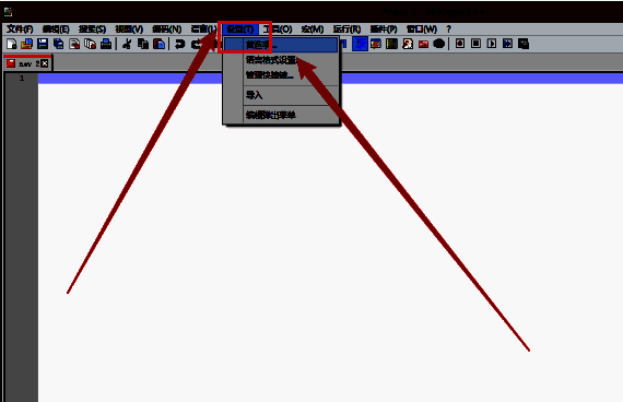 Notepad++设置菜单中的首选项选项界面截图