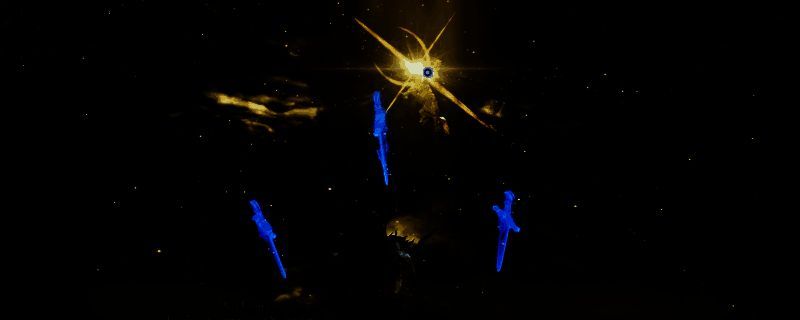 玩家手持石剑钥匙，站在古老石门前的场景，背景为昏暗神秘的地下城