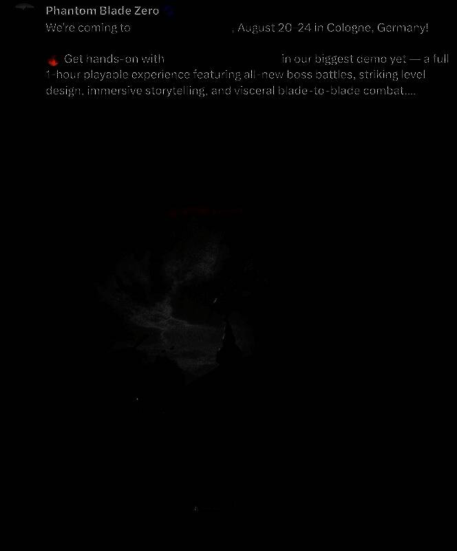 《影之刃零》科隆展官方宣传海报，主角持刀跃起，背景为科隆展馆地标建筑