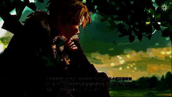 赫泽尔角色特写插画，眼神深邃冷峻，嘴角微扬，透露出复杂情绪