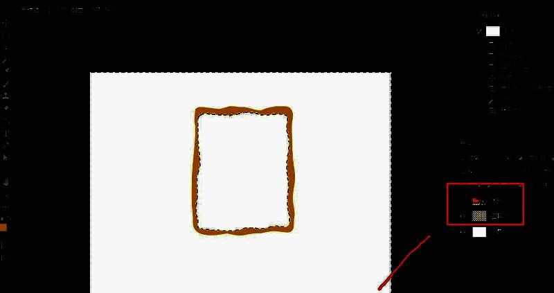 魔棒工具选中花框外区域，删除后仅保留框内图像的清晰效果