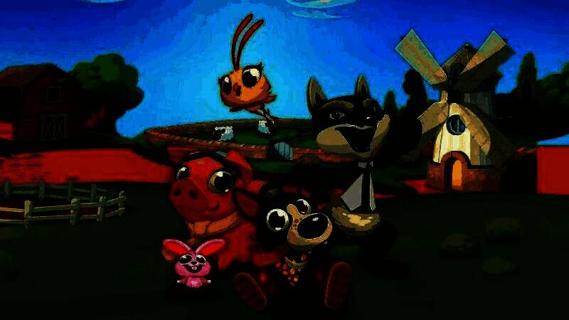 游戏开发团队工作场景，桌上散落着笔记本和手办，屏幕显示关卡编辑器界面