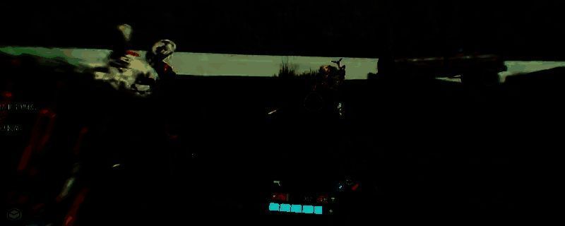 《死亡搁浅2》游戏内无情模式战斗画面，角色持枪射击敌人，敌人倒地瞬间特效明显