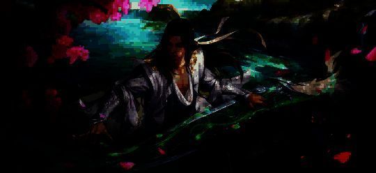 桃花门派技能界面截图，多个技能图标旁标注新旧改动对比说明