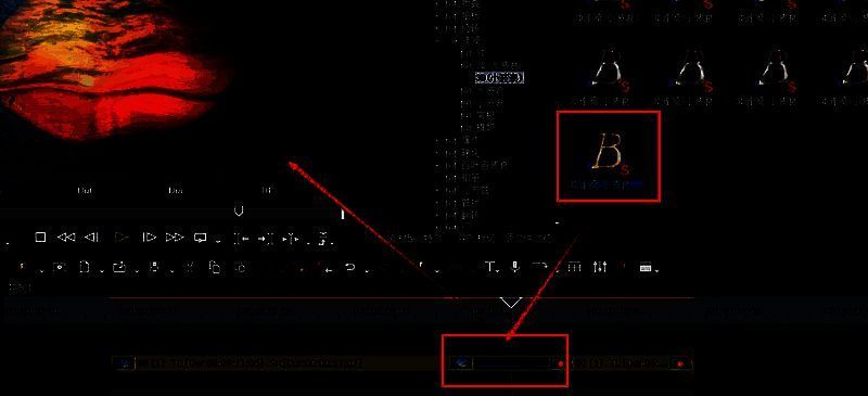 小波浪特效已成功放置在两段视频中间，时间轴上呈现出明显的分层结构