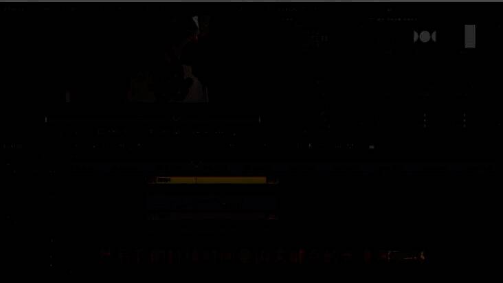 EDIUS时间线上透明度关键帧调节前后对比图，展示渐变长度变化