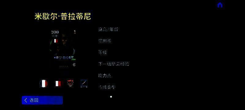 普拉蒂尼球员卡面展示，背景为法国国家队经典球衣，技能标签清晰标注【无定型传球】