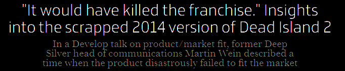 2014年《死亡岛2》早期开发截图，画面风格明显不同于最终成品