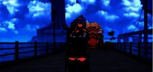 梅露菈释放暗影禁锢技能场景，敌人角色被黑色锁链缠绕无法移动