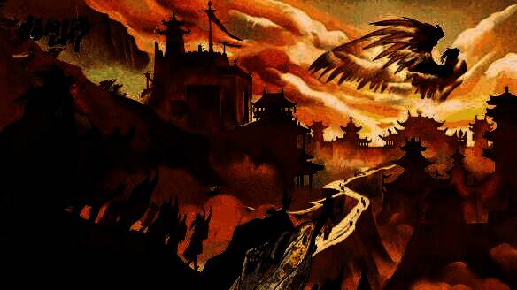 多位山海经幻灵集体亮相场景，包括九尾狐、金乌等经典形象，细节丰富，风格统一