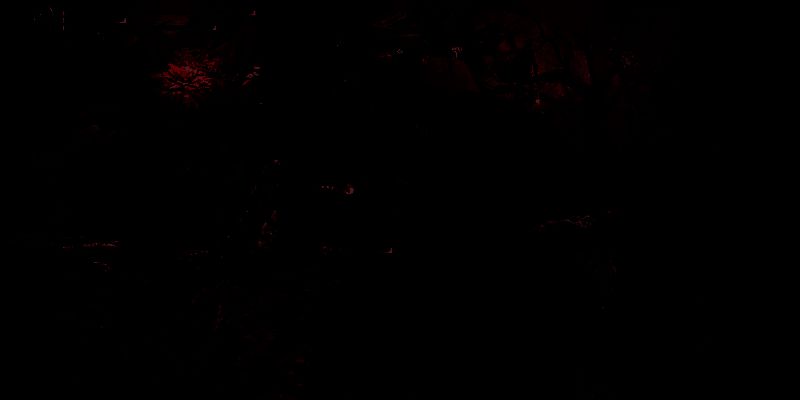 远处地面上有一个明亮发光球体，周围环境昏暗，形成鲜明对比，便于玩家快速识别