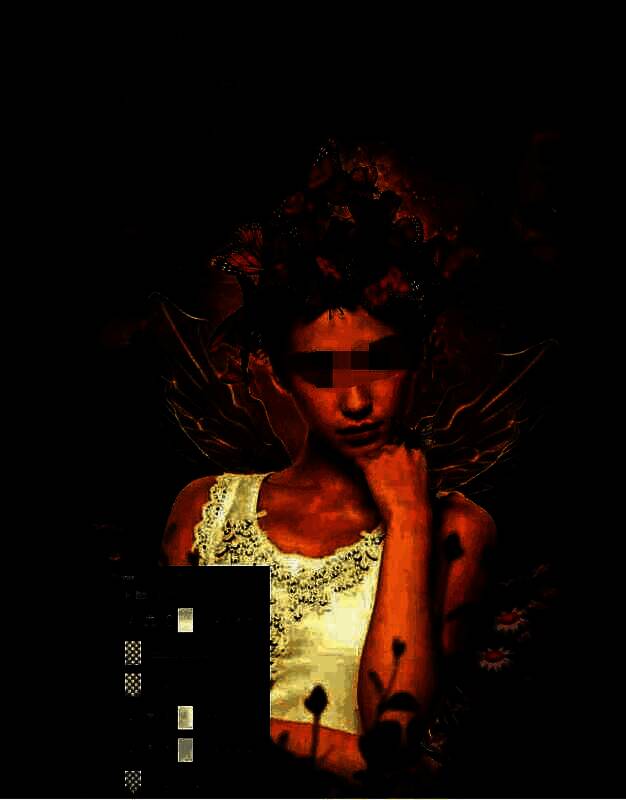 细节图：蝴蝶翅膀高光增强后的立体感变化