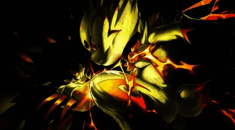 艾比‘奥布’角色展示，黑色短发少年形象，眼神深邃，肩扛神秘符文石