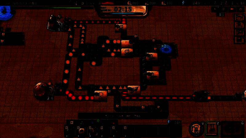 《涂鸦英雄工厂》战斗场景，大量由几何图形生成的小英雄自动迎战来袭敌人