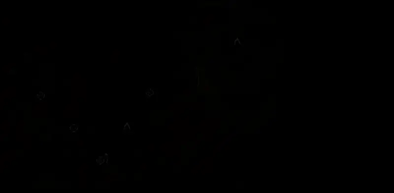 游戏内地图标记，红点清晰标注‘野兽巢穴’位置，周围有海岸线与森林地形环绕