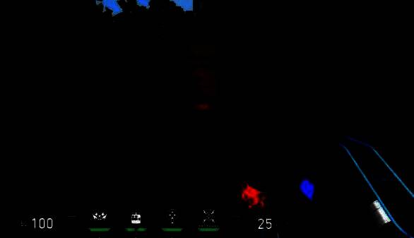 奥丁机枪与幻影步枪对比图，展示其在不同地形下的穿墙射击效果