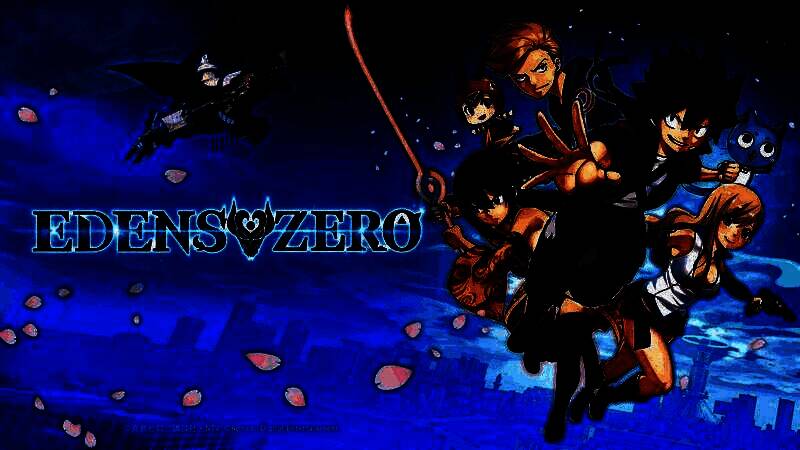 《伊甸星原》游戏主视觉图，主角团在星空背景下展现各自独特的以太齿轮能力，氛围充满科幻与热血感