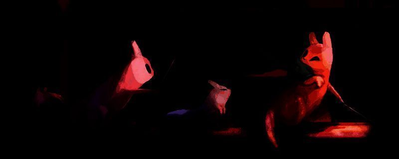 《雨世界》游戏画面，主角蛞蝓猫在昏暗的废墟中穿行，背景充满潮湿与工业废土氛围