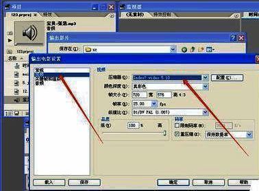 视频压缩器选项中选择Video 5.10编码的设置界面
