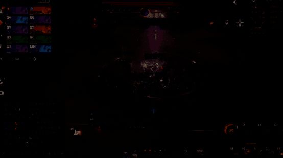 战斗场景中欧阳锋跃向空中施展蛤蟆功，数只巨蛙从天而降，玩家分组躲避与承伤，场面紧张激烈