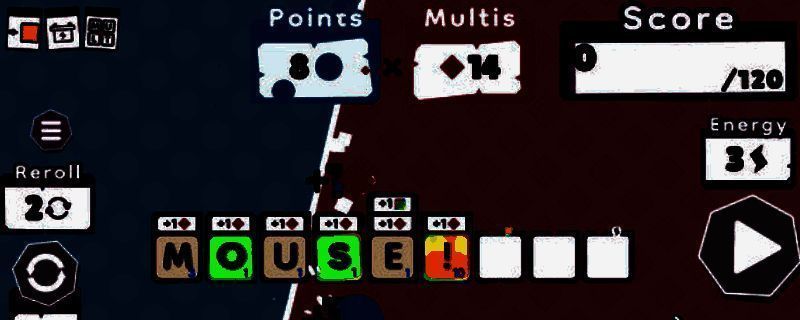 《Wordatro!》游戏主界面展示，背景为柔和色调的手绘风格，中央显示游戏标题与拼词格子