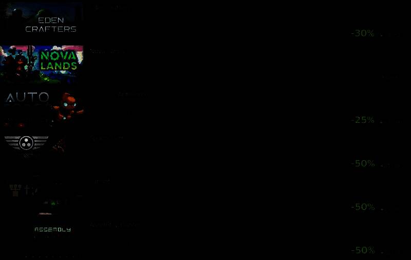 多款参与促销的自动化类游戏拼图，包括《工厂计划》《程序化生产》《逻辑回路》等界面截图