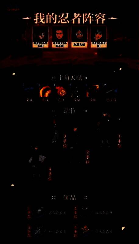 推荐阵容一：我爱罗、鹿丸、天天与红莲之瞳组成控制流队伍